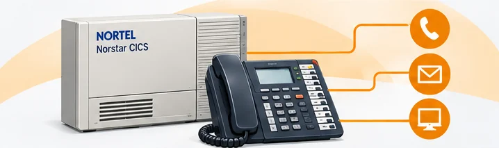 Nortel Norstar CICS unit with a desk phone